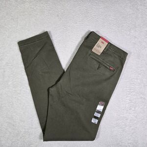 Levi's XX Chino Standard Taper Stretch Green Pants Mens 38x36 Fits Like 38x34